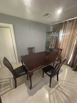 Dining table and chairs