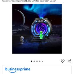 Stargate Projection Lamp Aurora Projection Alarm with Bluetooth Speaker White Noise Atmosphere Lamp Nebula Night Light Alarm Clock for Teenager Birthd