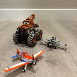Disney Pixar Crew: Monster Truck Tow Mater, Dusty & Leadbottom