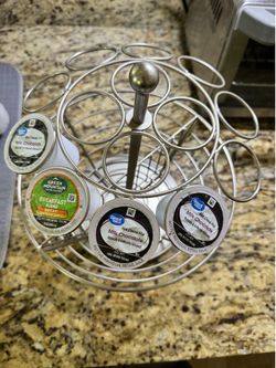 K Cup holder and storage, spinning