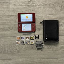 Nintendo New 3DS XL Gaming System  Mint Condition + charger+ Games+case