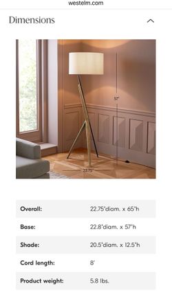 West Elm Caldas Floor Lamp for Sale in Miami Gardens FL OfferUp