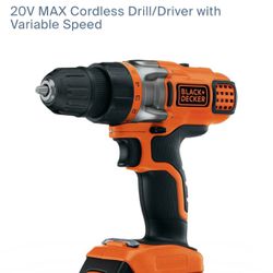 Black & Decker - 20V MAX Cordless Drill/Driver with Variable Speed