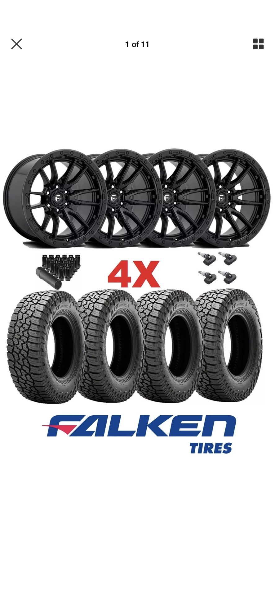 20 Black Wheels Rims Tires Ford Ranger XL XLT Lariat 2019 2020