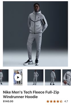 (2) Nike Tech Fleece Jackets (Grey and Black Both)