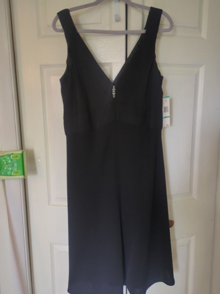 Evan Picone Black Cocktail Dress 