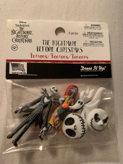 Nightmare Before Christmas Dress It Up Buttons 5-Pack