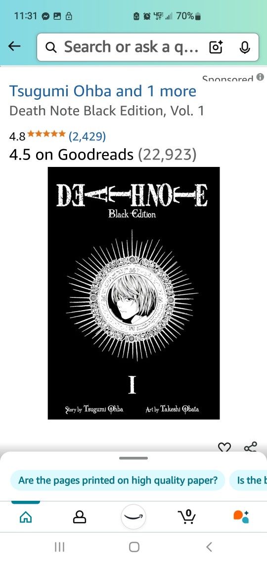 Death Note Vol 1 & 2