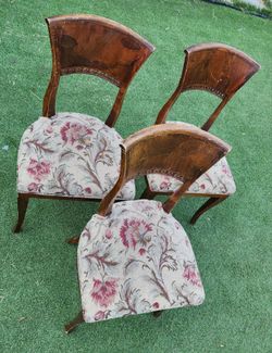 Vintage Antique Wooden Chairs Lot of 3.