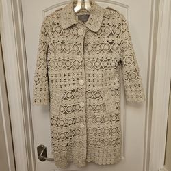 Custom Lady's Embroidery Coat. Size 38. Good Condition. 