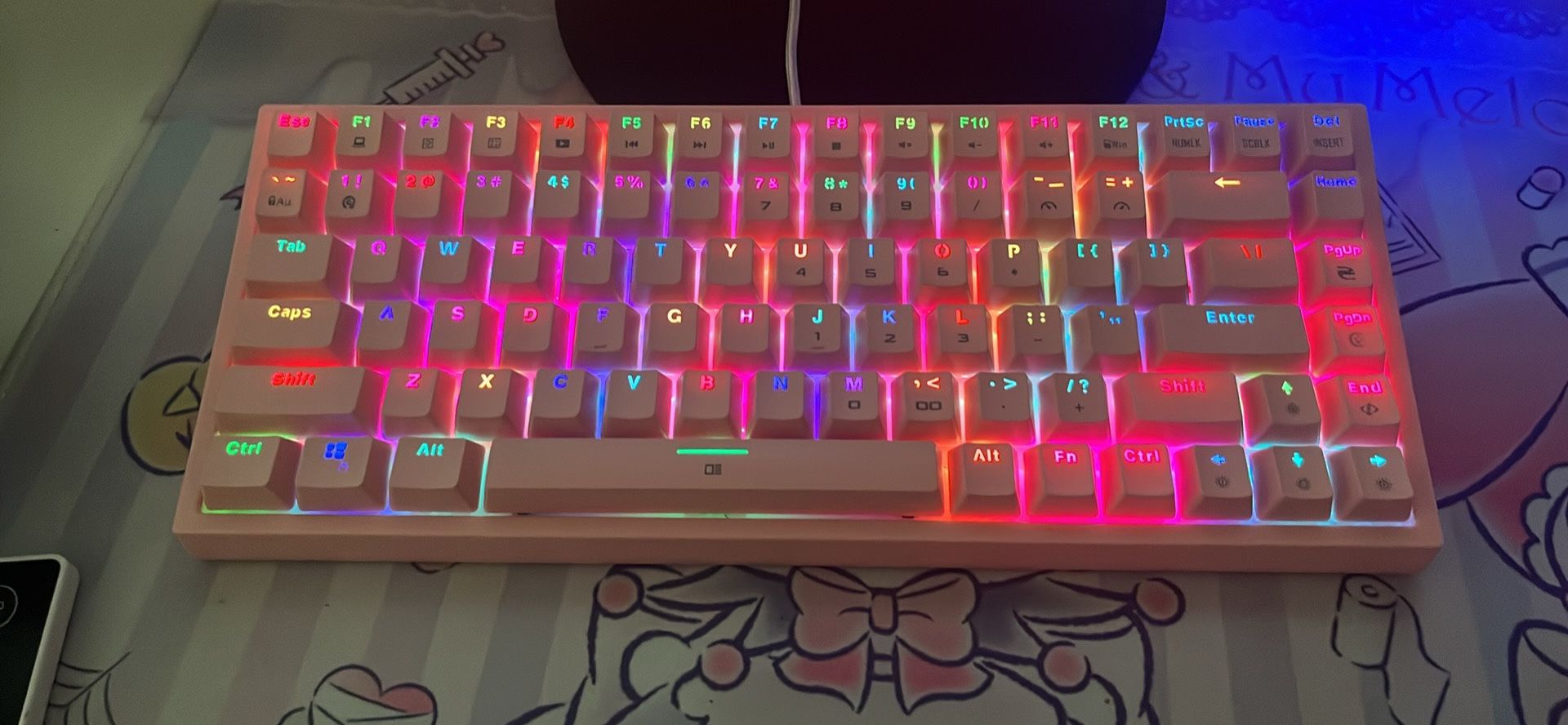 pink 75% mechanical keyboard