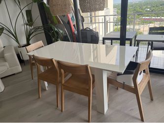 Modern White Dining Table