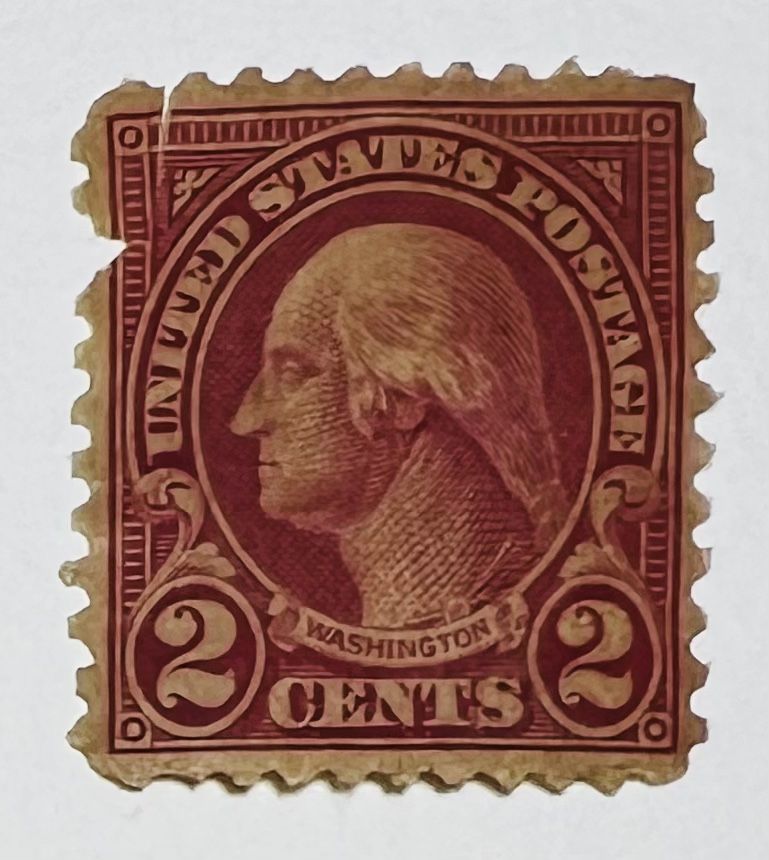 US Postage Stamp George Washington Two Cent 2¢ Red Stamp 1 Rare