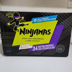 $20. Pampers Ninjamas Nighttime Pants for boys. Please, READ DESCRIPTION. Hablo español.