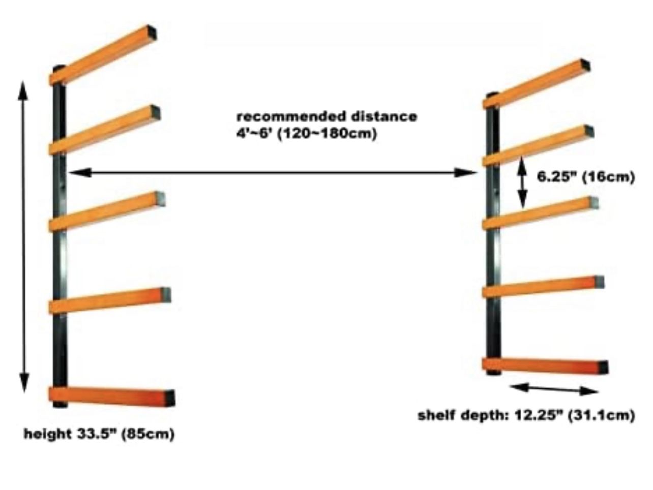 Shelf Storage - Kastforce 5 Level Metal Lumber Rack (unopened) Workshop Storage Shelves