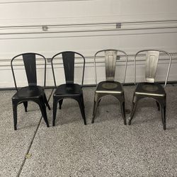 Metal Dining Chairs Set Of 4 