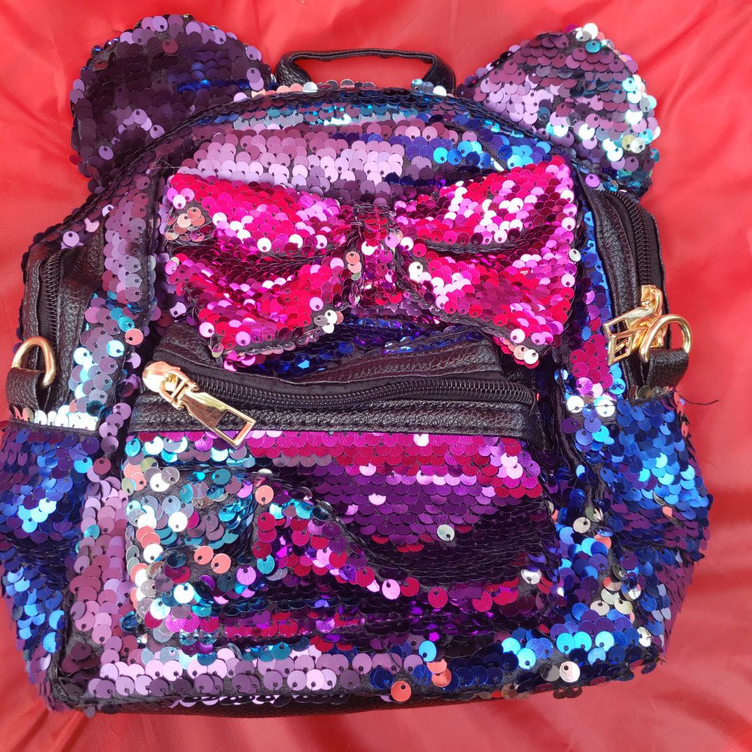 New Minnie mouse sequin mini backpack or purse
