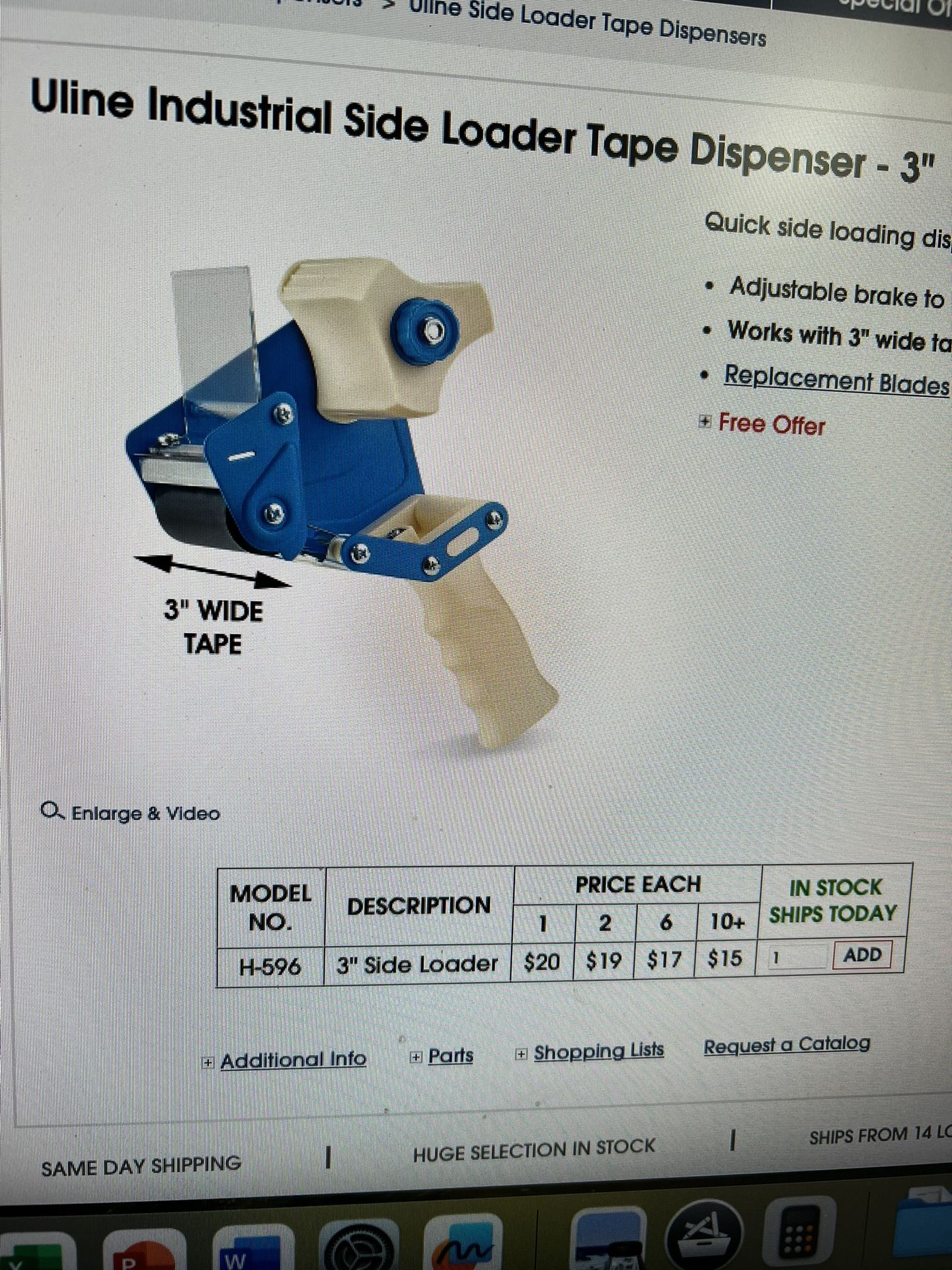 Tape Gun With Roll Of Tape 3”
