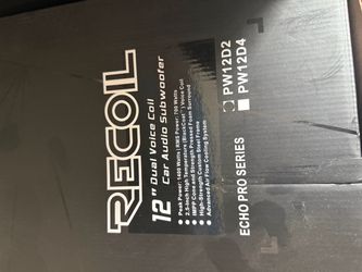 Recoil Echo Pro Series 12" Dual Voice Coil Subwoofer