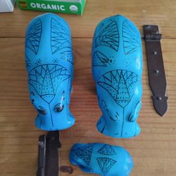 Vintage Ceramic Blue Hippos MMA