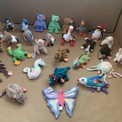 Lot Of TY Beanie Baby Lot-Various Types -P.E Pellets (C8)