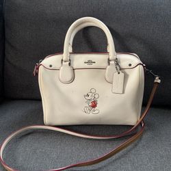 Coach x Disney Cream Crossbody Bennet Purse/Bag