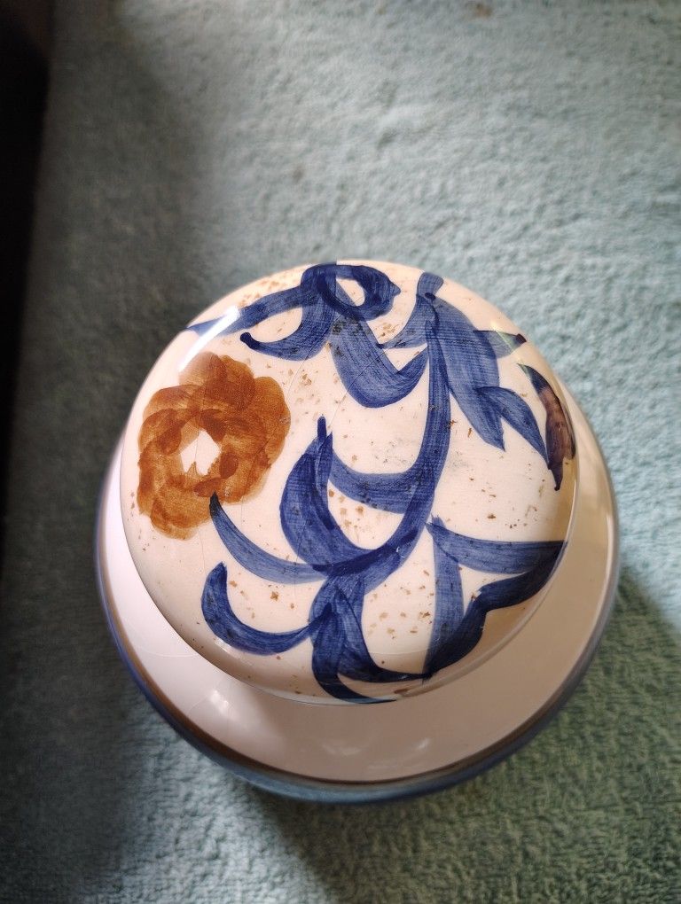 Vintage California Pantry Ceramic Ginger Jar / Cannister