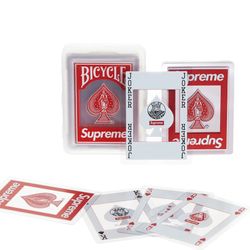 Supreme Bicycle Clear Playinf Cards Red 