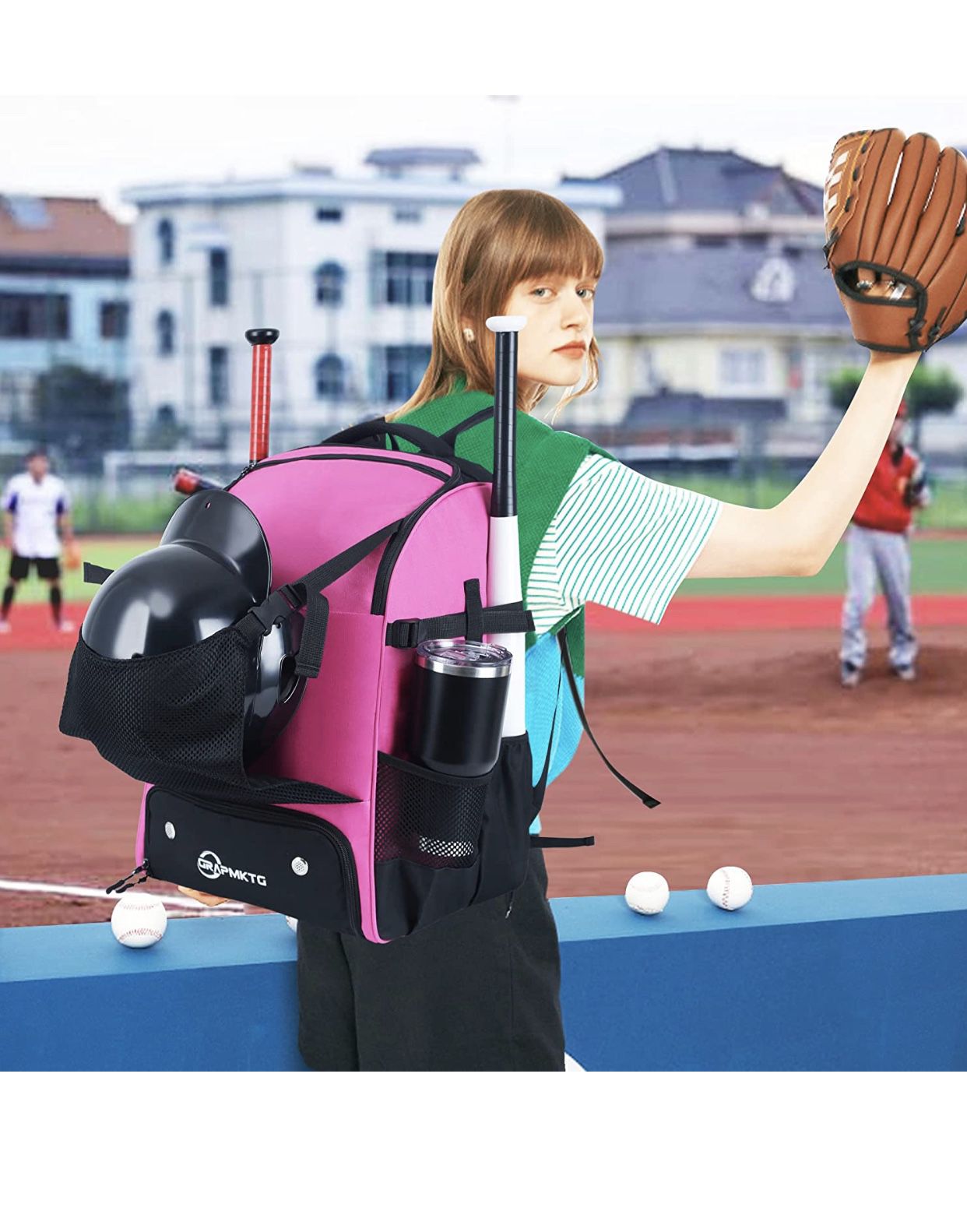 Baseball Softball Bag X-Large Soccer Bag for Youth Boys Girls and Men Women Basketball Backpack for Adult Kid