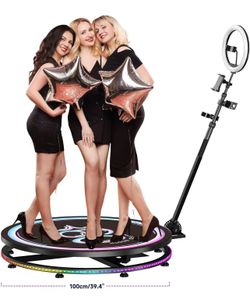360 Degree Photo Machine for Party - Can Hold 5 People Standing (39.4 Inch) Software APP Controlled, Automatic Slow Motion Rotating 360 Degree Camera 