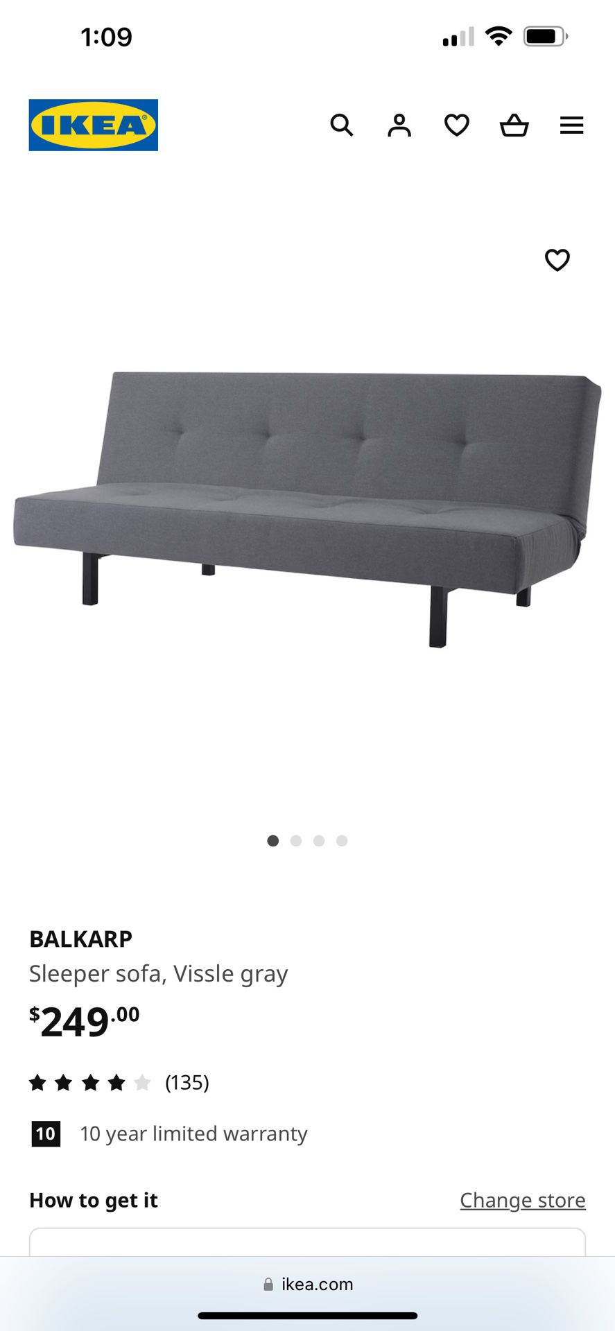 IKEA  BALKARP Futon