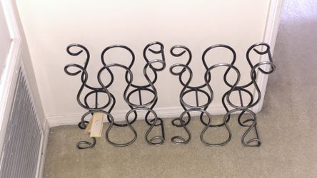 Wrought Iron Silverish Color Wine Rack 6 Bottle Each Make Offer