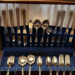 Vintage Harmony House Monarch Plate Silverplated Flatware - 50 Pieces