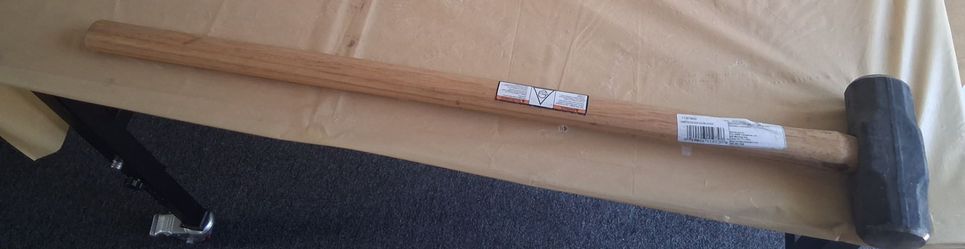 Sledgehammer with Long Wooden Handle