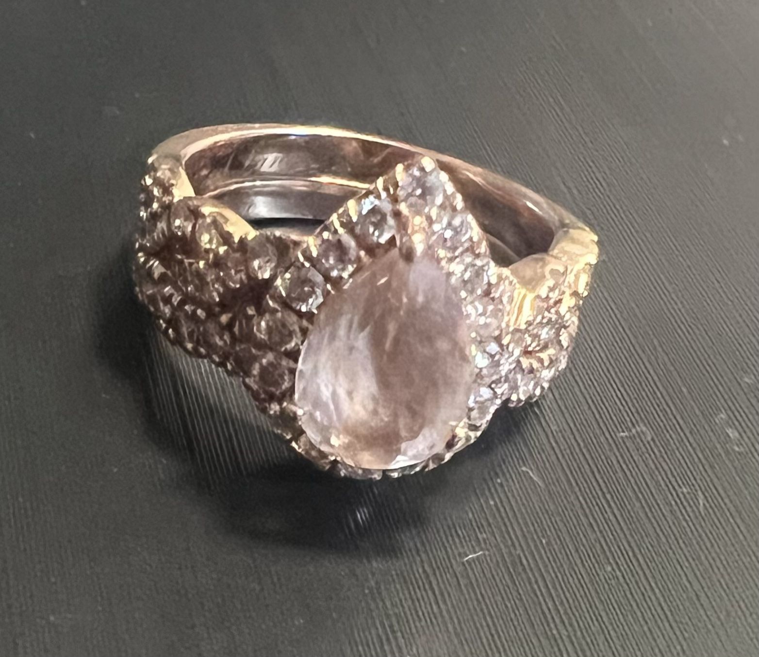 Neil Lane 14K Rose Gold Morganite Diamond Engagement Ring Wedding Band Set