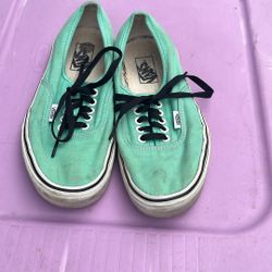 Vans  Mens Size 6.5 Aqua Turquiose Color 