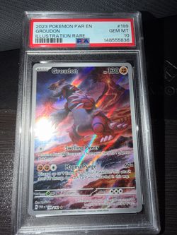 2023 POKEMON PAR EN-PARADOX RIFT ILLUSTRATION RARE #199 GROUDON PSA 10