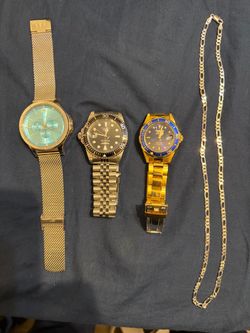 2 invicta watches Original. Terms Marine watch and a 10 k white gold chaine