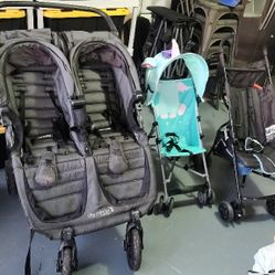 2 Single Strollers 1 Double Stroller