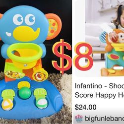 $8 Baby Toy Elephant Basketball Hoop Shoot & Score like New indoors outdoors sensory skills Toy