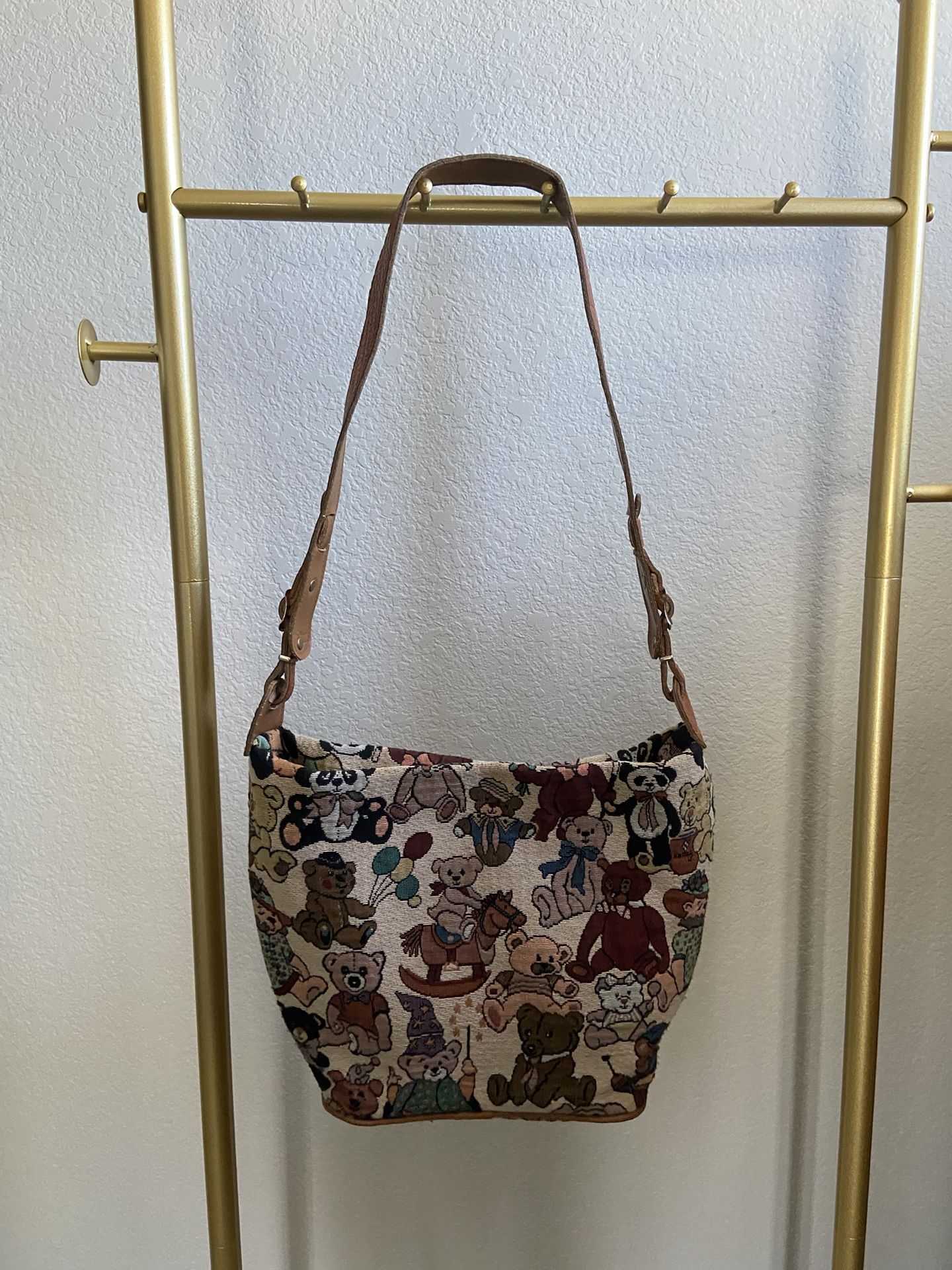 Vintage Teddy Bear Tapestry Purse