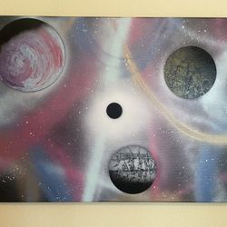 Planetary Canvas Wall Art