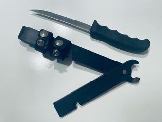 Cutco Fisherman’s Solution Fillet Knife with Sheath, Sharpening Stone, Line Cutter, Belt Loop, Gripper, Extendable Blade