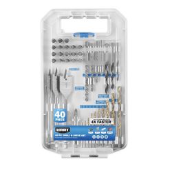 HART 40-Piece Assorted Drill and Drive Bit Set with Storage Case New In Box