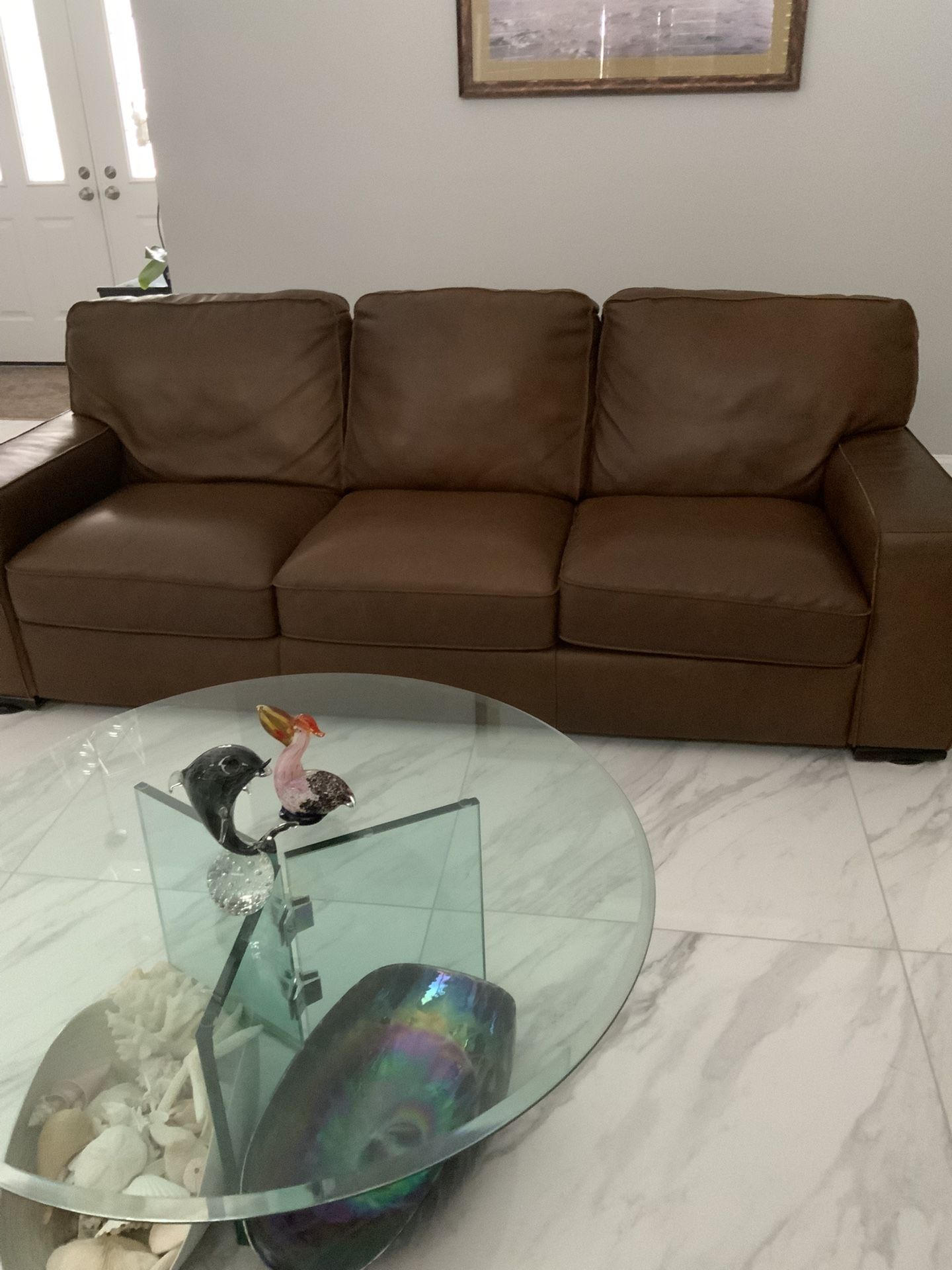 Leather World Brown Sofa