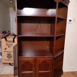 Hardwood Shelf Case With Corner Shelf
