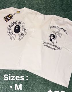 Chromehearts Bape Shirt White And Black 