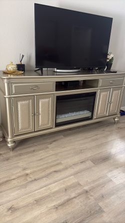 TV Stand with fireplace