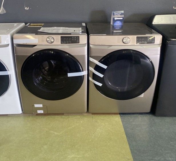 Samsung Champagne Front Load Washer Dryer Set GEQK for Sale in Chicago