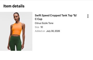 Swift Speed Cropped Tank